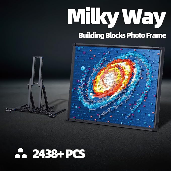 HJPLPXH Milky Way Galaxy Micro Mini Building Block Art Model Mini Bricks Sets Creative Ideals Gifts for 12+ Boys Girls Adults (2438PCS)