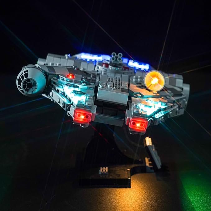 BrickBling LED Light Only Compatible with Lego A New Hope Millennium Falcon 25th Anniversary Buildable Starship 75375 - Light Kit Only Not Come with Model