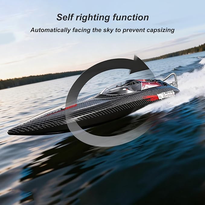 25inch UDI022 Large Remote Control Boat for Adults Experts 14y+ Alloy Tail Kits RC Brushless Watercraft 50km/h 31mph 3S/4S Battery &amp LED 4WD Full-Functions RC Sail