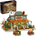 39076 Western Grocery Store Building Block Set Equipped with LED Lights 1827 Pieces Shop Building Model Building Block Kit Adult Creative Enthusiast Model Gifts and Unique Collectibles