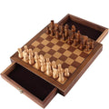 GSE Games &amp Sports Expert 10 Magnetic Chess Set Wooden Chess Board Game Set with Drawers Classic Portable Travel Board Game for Kids &amp Adults