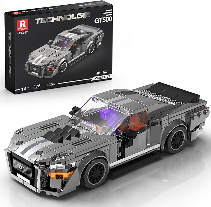 Speed Champion GT Sports Cars Building Sets Easter 476 PCS 1:24 Muscle Car Model Creative Build Display Gift Christmas Birthday Ages 14+