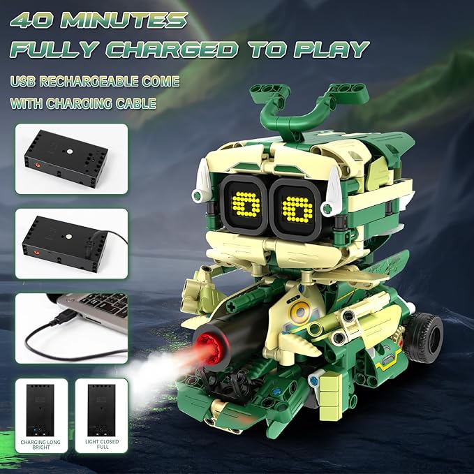 STEM Building Toys for Kids 6-14 Remote &amp APP Controlled 3in1 STEM Robot Building Kit for Kids with Music Spray 513 Pcs Building Blocks Set Birthday Xmas Gift Ideas for Boys Girls