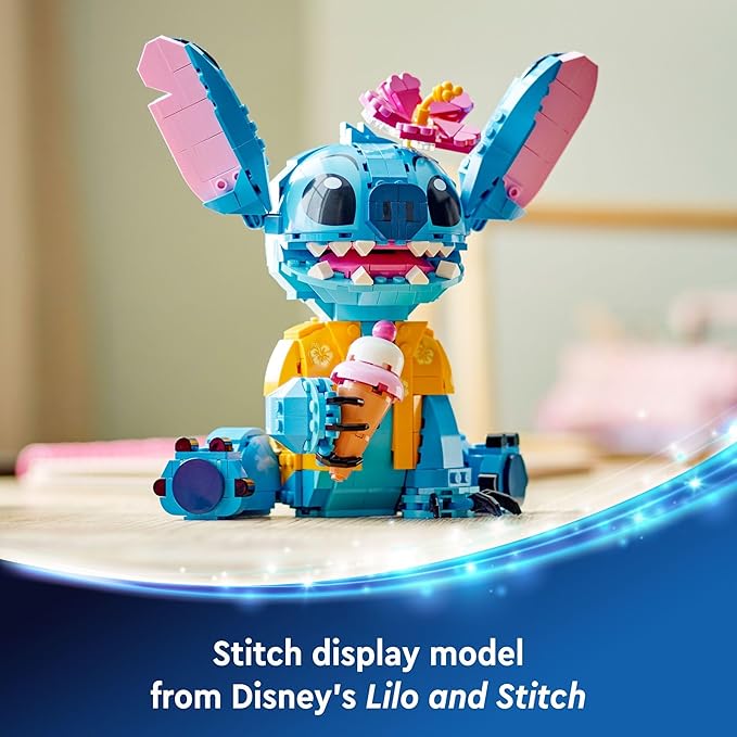 LEGO Disney Stitch Toy Building Kit Disney Toy for 9 Year Old Kids Buildable Figure with Ice Cream Cone Fun Gift for Girls Boys and Lovers of The Hit Movie Lilo and Stitch 43249