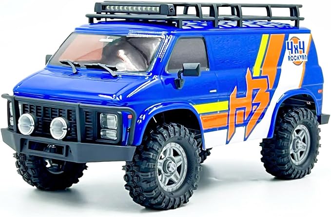 HOBBYPLUS CR18P EVO 2 RockVan RC Crawler - 1/18 Scale Mini RC Crawler with Two-Speed Transmission All-Metal Gears Evolved EVO Platform Ready-to-Run Distinctive Styling