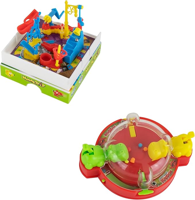 World's Smallest Games Bundle Set of 2 - Mouse Trap and Hungry Hungry Hippos