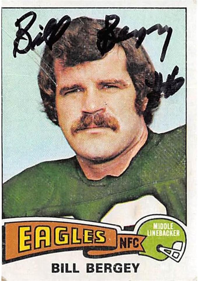 Autograph Warehouse 443916 Philadelphia Eagles 1975 Topps 451 Bill Bergey Autographed Football Card
