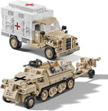 WWII Military Vehicle Opel Blitz Truck &amp Armored Halftrack Building Toy Compatible with Lego Military Set Great Gifts for Adults &amp Kids Age 8+ (994PCS)