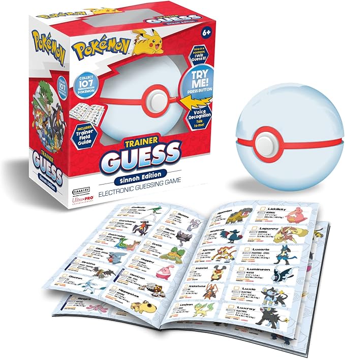 Ultra Pro Pokémon Trainer Guess Sinnoh Toy - Guess That Pokémon! Fun for Board Game &amp TCG Fans - Magic The Gathering Card Binder - Challenge Friends &amp Family!