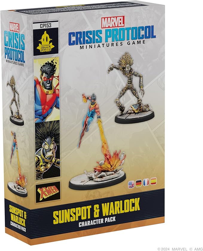 Marvel: Crisis Protocol Sunspot &amp Warlock Character Pack - Tabletop Superhero Game Strategy Game for Kids &amp Adults Ages 14+ 2 Players 90 Min Playtime Made by Atomic Mass Games