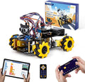ACEBOTT Robot Kit Robotics for Kids Ages 8-12 12-16 STEM Toys for Boys with Remote &amp App Control Arduino &amp Scratch Compatible Science Kits for Kids Age 8-12 12-16 for Boys &amp Girls(Yel