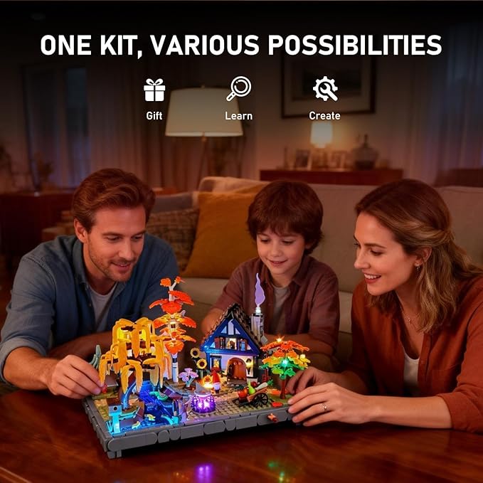 BRIKSMAX 2.0 Light Kit Compatible with Lego Icons Autumn Cottage Garden 11372 Building Sets- Original LED Lighting Kits (Accessories Only) for Display Gifts &amp Collectors