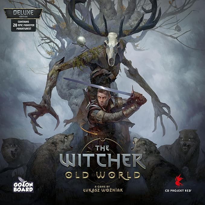 The Witcher Old World Deluxe Edition Board Game - Fantasy &amp Adventure Strategy Game for Adults Ages 14+ 1-5 Players 90-150 Min Playtime Made by Go On Board