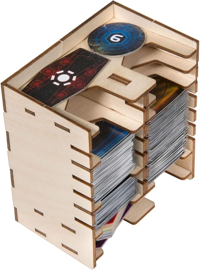 The Broken Token Imperious Twilight Box Game Organizer Compatible with Twilight Imperium - Wooden Game Organizing Box with Multiple Trays