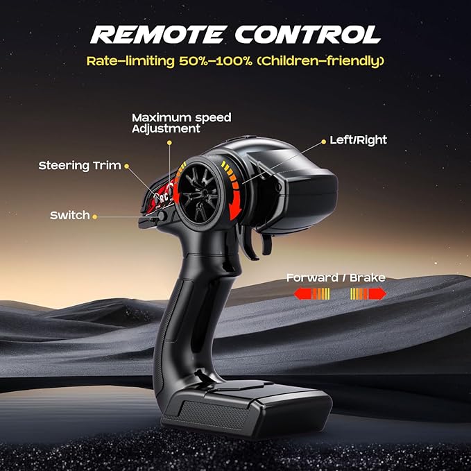 YESHIN 1:18 Scale All Terrain RC Car 40 KPH High Speed 4WD Electric Vehicle with 2.4 GHz Remote Control 4X4 Waterproof Off-Road Truck with Two Rechargeable Batteries Two Shells