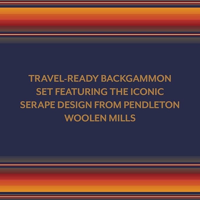 Pendleton Serape Pattern Backgammon - Travel-Ready Roll-Up Game
