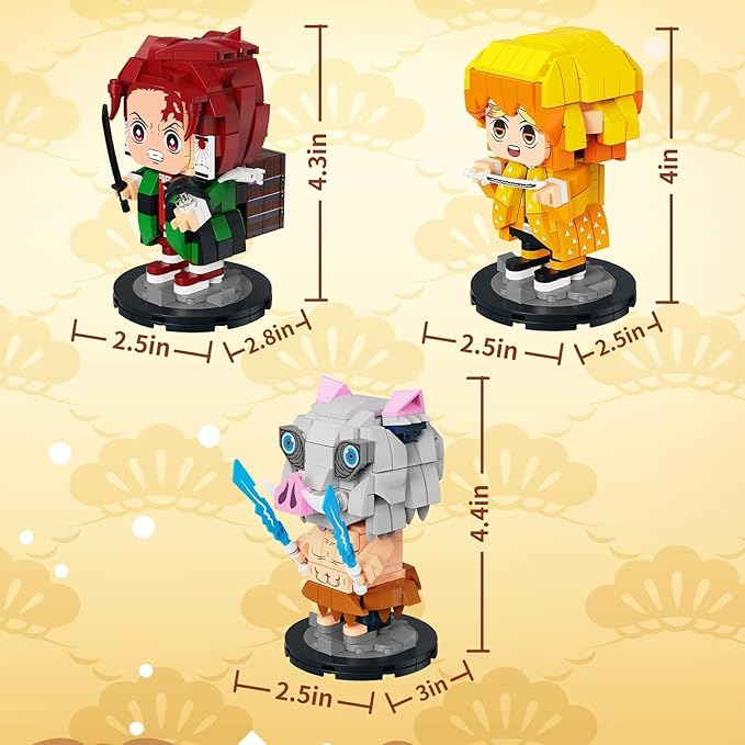 Anime Building Blocks Set 786pcs Compatible with Lego Character Manga Toys Collectible Action Figures for Anime Fans Kids Adults