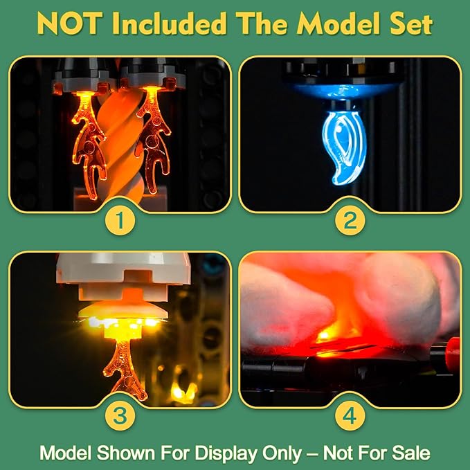 Light kit Compatible with Lego 42221 NASA Artemis Space Launch System Rocket - No Actual Model Only Lights LED Lighting Accessories for Lego NASA Rocket (RC Version)