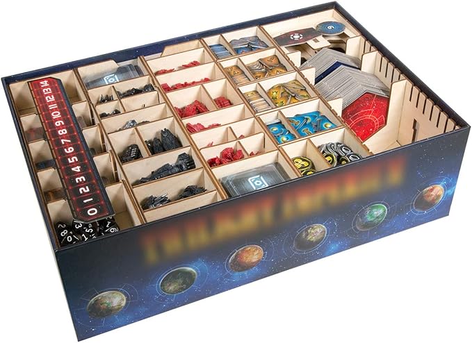 The Broken Token Imperious Twilight Box Game Organizer Compatible with Twilight Imperium - Wooden Game Organizing Box with Multiple Trays
