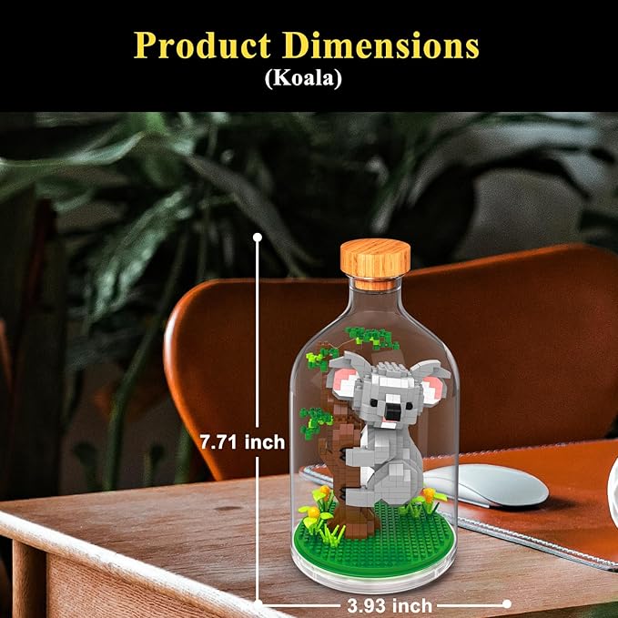 Creative Koala Toy Building SetAdult Mini Animal Friend SetParty Favors Gift for FriendAnimal Lover Office Home Decor Koala Building Block KitNew Year Easter Birthday Gift for Family