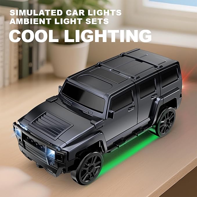 1:64 Scale Mini RC Drift Car with Gyro Full Proportional RTR 2.4Ghz Remote Control with RGB Lights (07-Black)