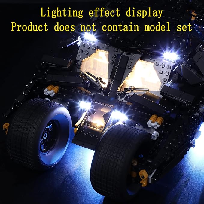 LED Light Kit Compatible with Lego Batman Batmobile Tumbler - Lighting Set for 76240 Building Model (Model Set Not Included)