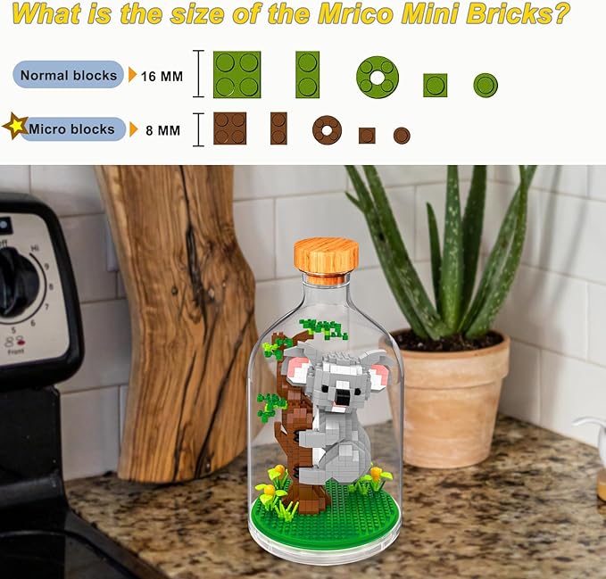 Creative Koala Toy Building SetAdult Mini Animal Friend SetParty Favors Gift for FriendAnimal Lover Office Home Decor Koala Building Block KitNew Year Easter Birthday Gift for Family