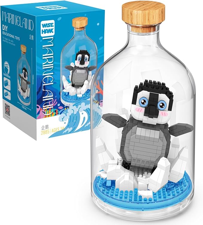 Creative Penguin Toy Building SetAdult Mini Animal Friend SetParty Favors Gift for FriendsMarine Animals Lover Office Home Decor Building BlockNew Year Easter Birthday Gift for Family