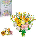 Tulip Rose Flowers Bouquet Building Set - Valentines Gifts Compatible with Lego Flowers Botanical Collection - Christmas Mother's Day &amp Valentine's Gifts for Women &amp Girls Home Decor