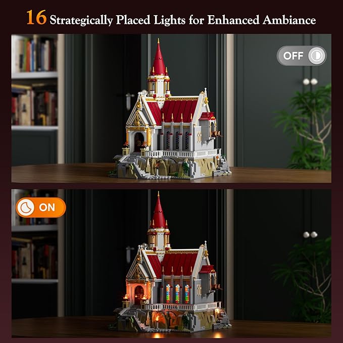 Medieval King's Castle Treasury Building Bricks Set - Middle Ages City Town Modular Collection Display Kit with Minifigures 3209 Pcs for Adults &amp Teens