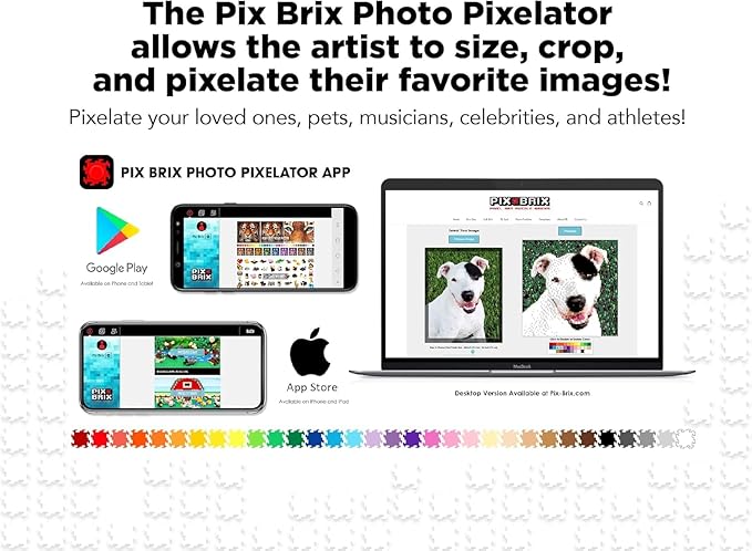 Pix Brix Pixel Art Puzzle Bricks - Pixel Puzzle of The Scream by Edvard Munch 6510 Pieces - Patented Colorful Slide + Stack Building Bricks to Recreate This Famous Painting Builds Without Glue