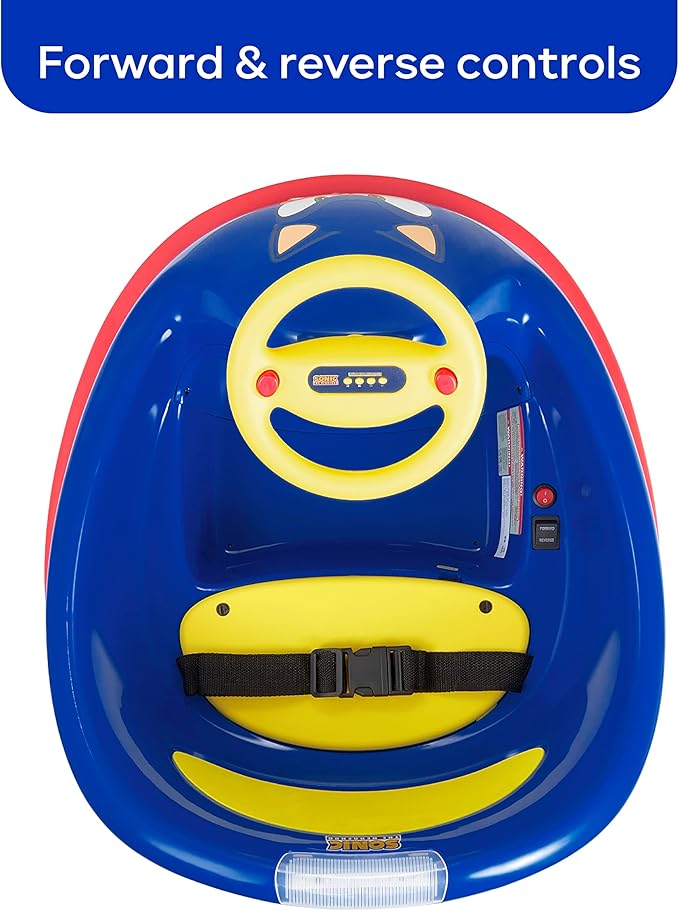 Sonic The Hedgehog Bumper Car for Kids 2 Speed Electric Vehicle Toddler Bumper Car with Remote Control and 360 Degree Turning 6V Motor LED Lights Gifts for Toddlers Large