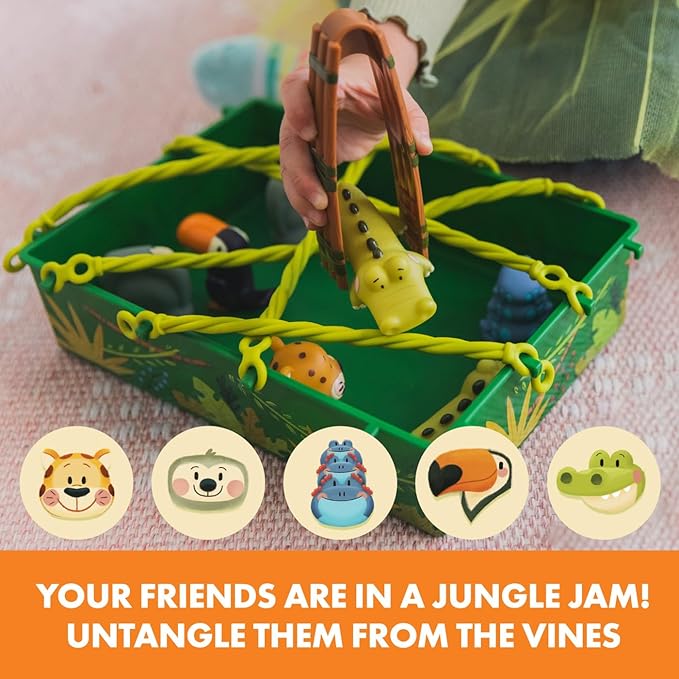 Educational Insights Jungle Rescue - Cute Preschool Board Games for Kids Toddler Fine Motor Skills Animal Matching Games for Toddlers 3-5 2-Players Boys and Girls Ages 3+