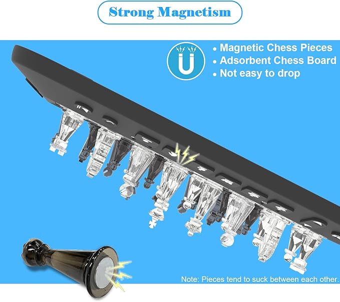 P6 Electronic Chess Board Chess Computer Talking Smart Chess Board Magnetic Electronic Chess Set with LED for Kids &amp Adults