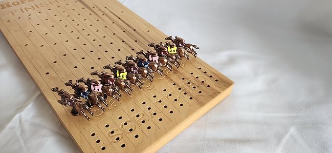 Horse Race Game Replacement Horse Metal Pegs - Set of 11 Colored and Numbered Small Horses - 1 1/2 Wide and 1 1/4 Tall - Designed to Fit 1/8 Holes