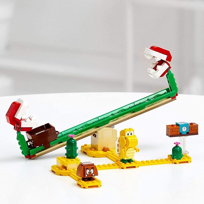 LEGO Super Mario Piranha Plant Power Slide Expansion Set 71365 Building Kit for Kids to Combine with The Super Mario Adventures with Mario Starter Course (71360) Playset (217 Pieces)