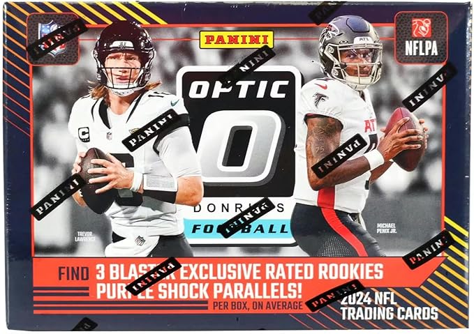 2024 Panini Donruss Optic Football Trading Card 6-Pack Blaster Box (Three Rated Rookies Purple Shock Per Box)