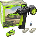 Turbo Racing 1:76 Scale Drift RC Car with Gyro Mini Full Proportional RTR 2.4GHZ Remote Control with 2 Replaceable Body Shell (C66-Green)
