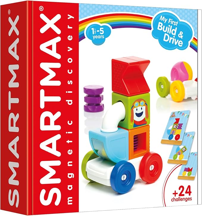 SmartMax My First Build and Drive Magnetic Building Vehicle STEM Play Set for Ages 1-5