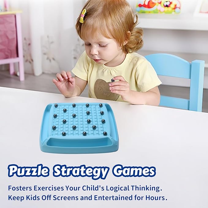 Magnet Game Board Game for Kids 8-12 Magnetic Games for Kids and Adults Family Game Night Gift for Kids Teen Adult 2-4 Players (Blue)