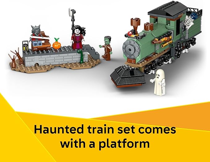 LEGO Creator 3 in 1 Haunted Mansion Building Toy for Kids - Halloween Building Blocks &amp Learning Toy for Girls &amp Boys Ages 9+ - Build a Haunted House Train or Ship - Gift for Birthdays - 31