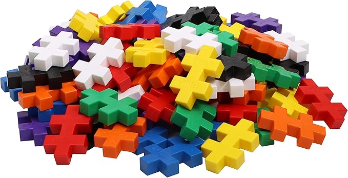 Plus Plus Big - 200 Big pc in Storage Tub - Basic Neon and Pastel Mix w/ Baseplates - Construction Building Steam Toy Interlocking Large Puzzle Blocks for Toddlers and Preschool