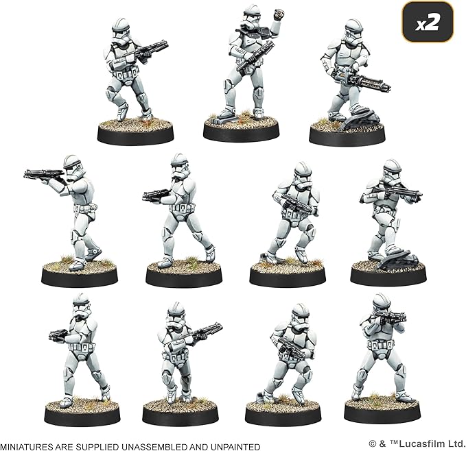 Asmodee Star Wars Legion Galactic Republic Starter Set - Tabletop Miniatures Game Strategy Game for Kids and Adults Ages 14+ 2 Players 90 Min Playtime