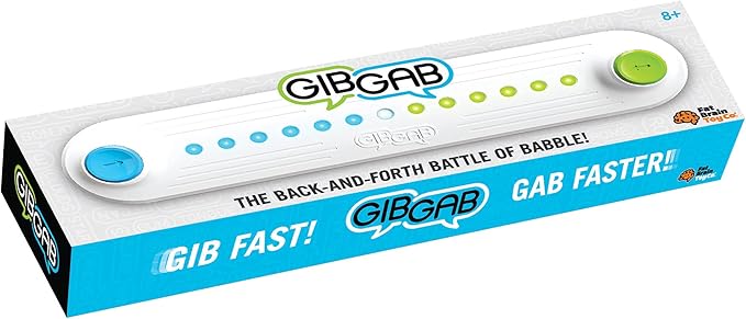 Fat Brain Toys GibGab - Fast-Paced Trivia Party Game for Kids &amp Adults 2 Players