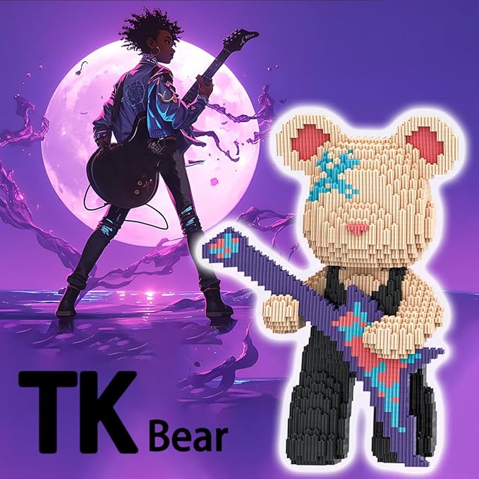 TK Teddy Bear Micro Building Blocks Set(4500Pieces) Winktoys Christmas Bear Building Blocks Gift for Adult and Kid