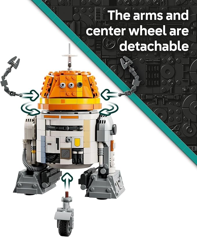 LEGO Star Wars: Ahsoka Chopper (C1-10P) Astromech Droid Set - Building Toy for Kids Ages 10+ - Makes a Great Gift for Boys and Girls - Model Kit and Room Decor Idea for Sci-Fi Adventure Fans - 75416