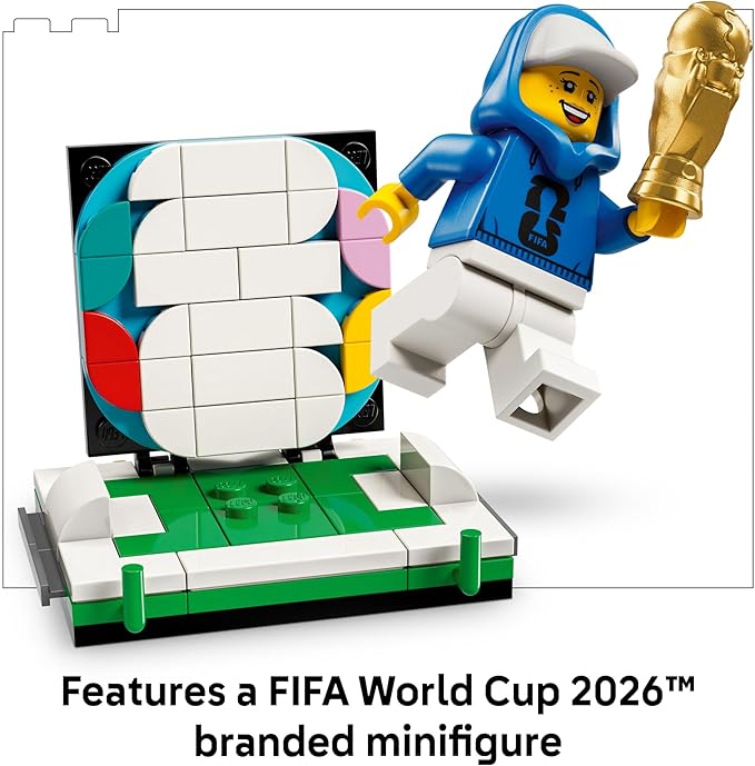 LEGO Editions FIFA World Cup Official Trophy Building Set - Kit for Display in Bedroom Home Office Book Shelf - Soccer Fans Collectible - with World Cup 2026 Minifigure - Gift for Fans - 43020