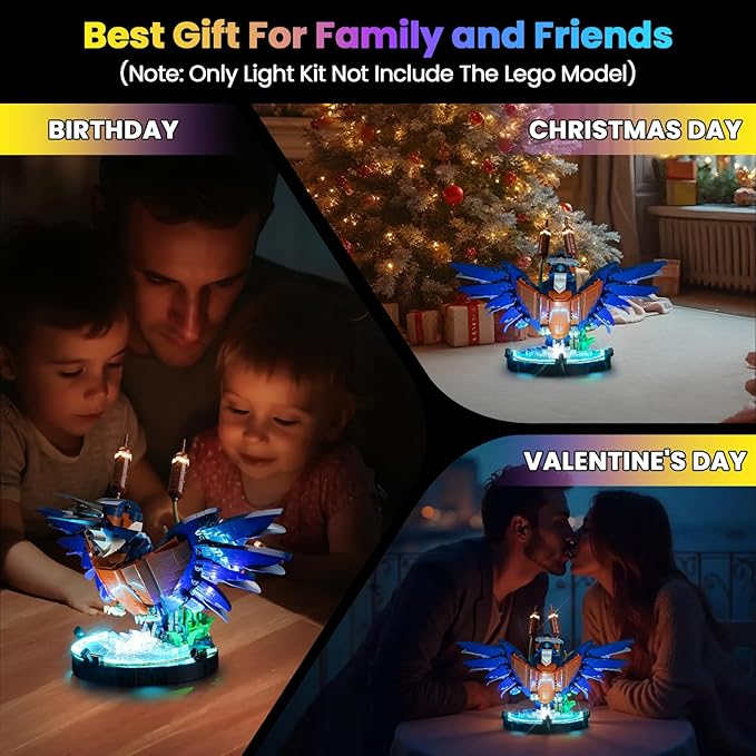 Upgraded Led Light Kit Compatible with Lego Kingfisher Bird Building Set Lights Decoration Lego 10331 (Model Not Included)