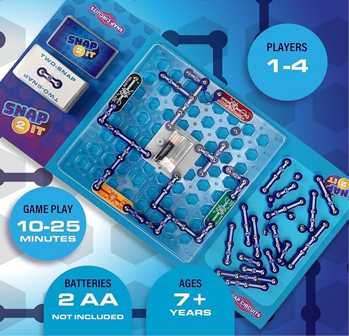 Snap 2 It® Board Game Game of The Year Finalist A Race to Light Up The Game Will You Be First? for Kids and Adults – Promotes Creativity and Problem Solving STEM Toy