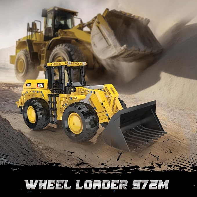 Mould King 17084 Wheel Loader Construction Toy Buildable Bulldozer Construction Vehicle Building Set Realistic Loading Shovel for Adult (910 PCS)